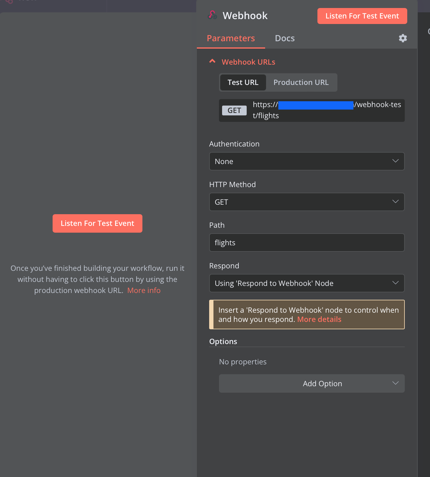 N8N webhook node